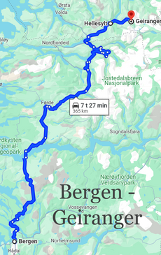 Bergen - Geiranger